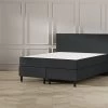 Boxspring Emma Deluxe Classic Vlak Met Gestoffeerd Matras En Poot Zwart