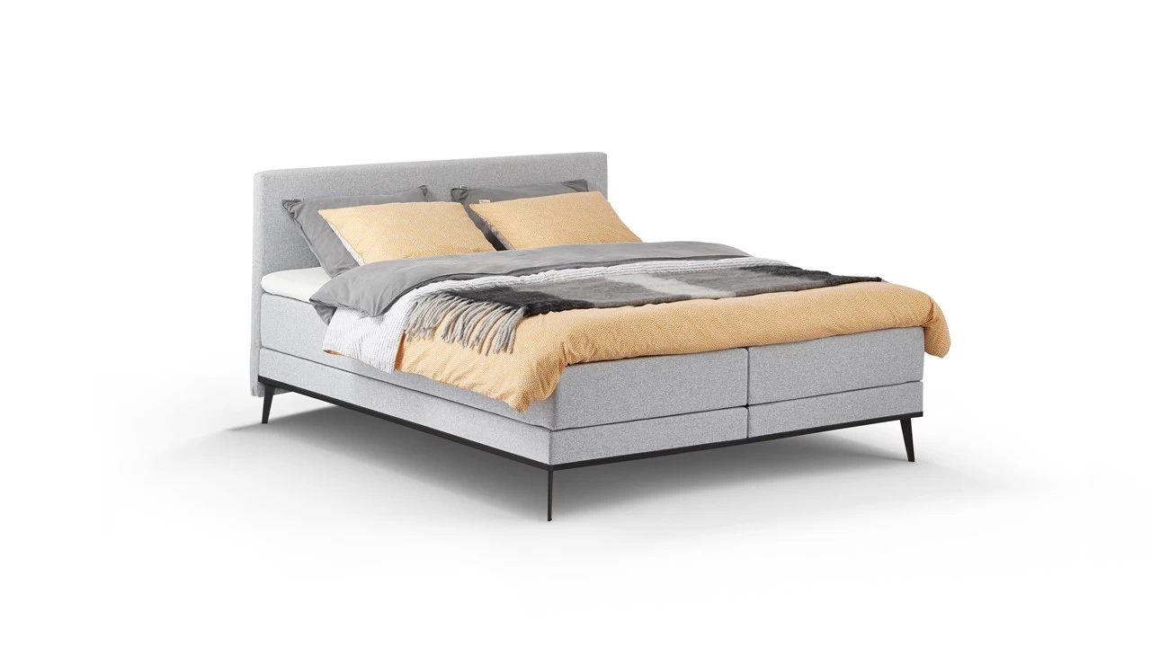 Boxspring Viggo Vlak Met Gestoffeerd Matras - Afbeelding 4