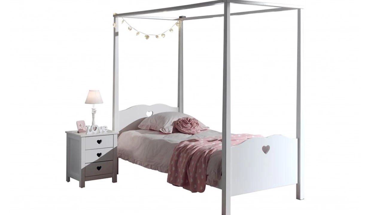 Hemelbed Amori Met Nachtkast - Afbeelding 2
