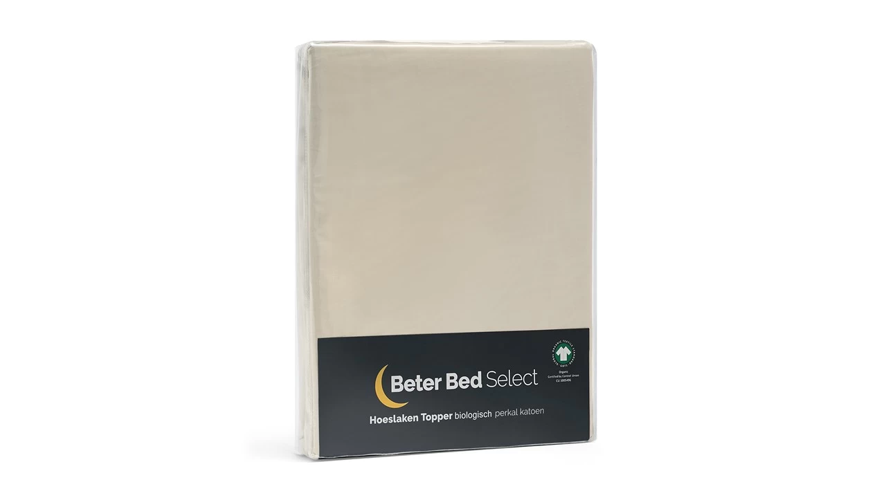 Hoeslaken Beter Bed Select Biologisch Perkal Topper - Afbeelding 5