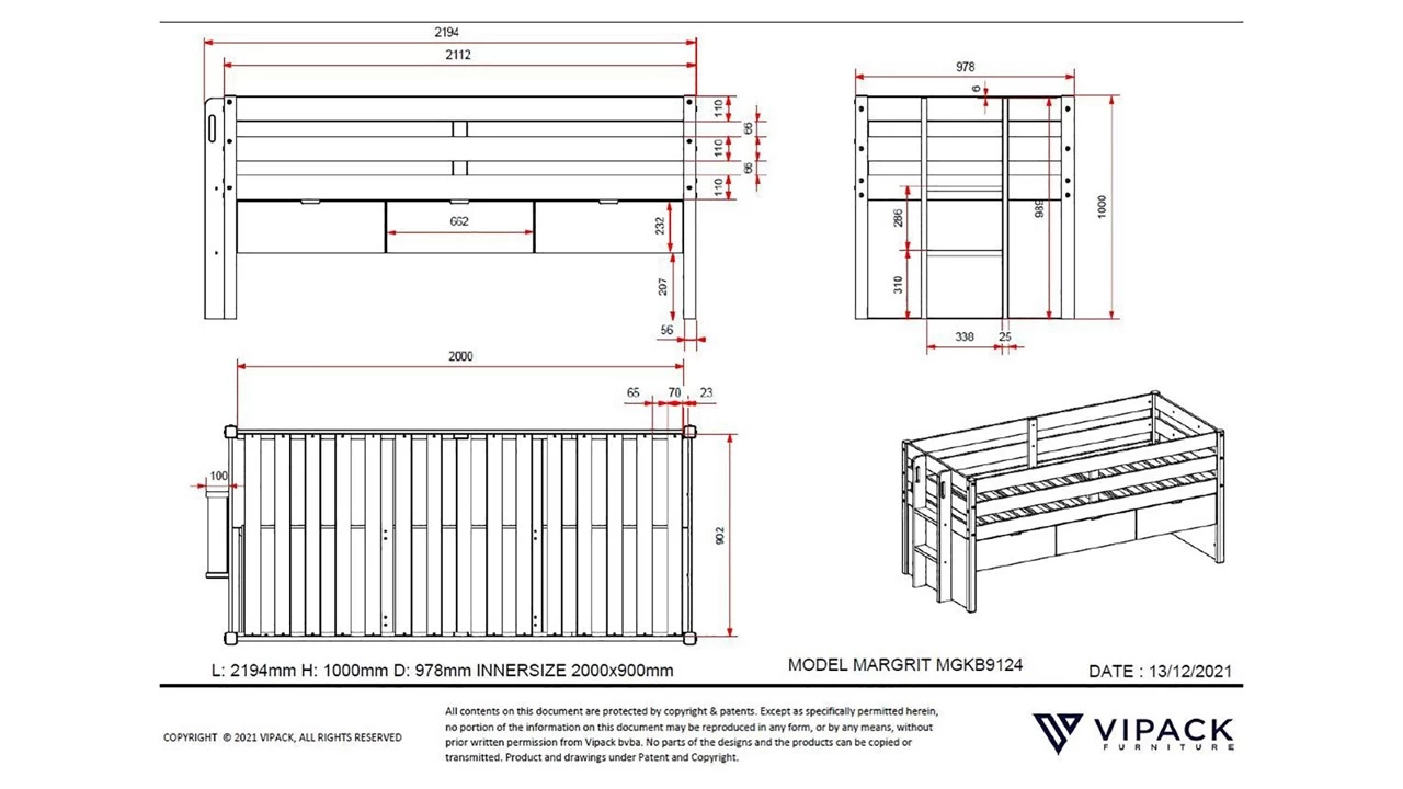 Kajuitbed Margrit 91 - Afbeelding 4