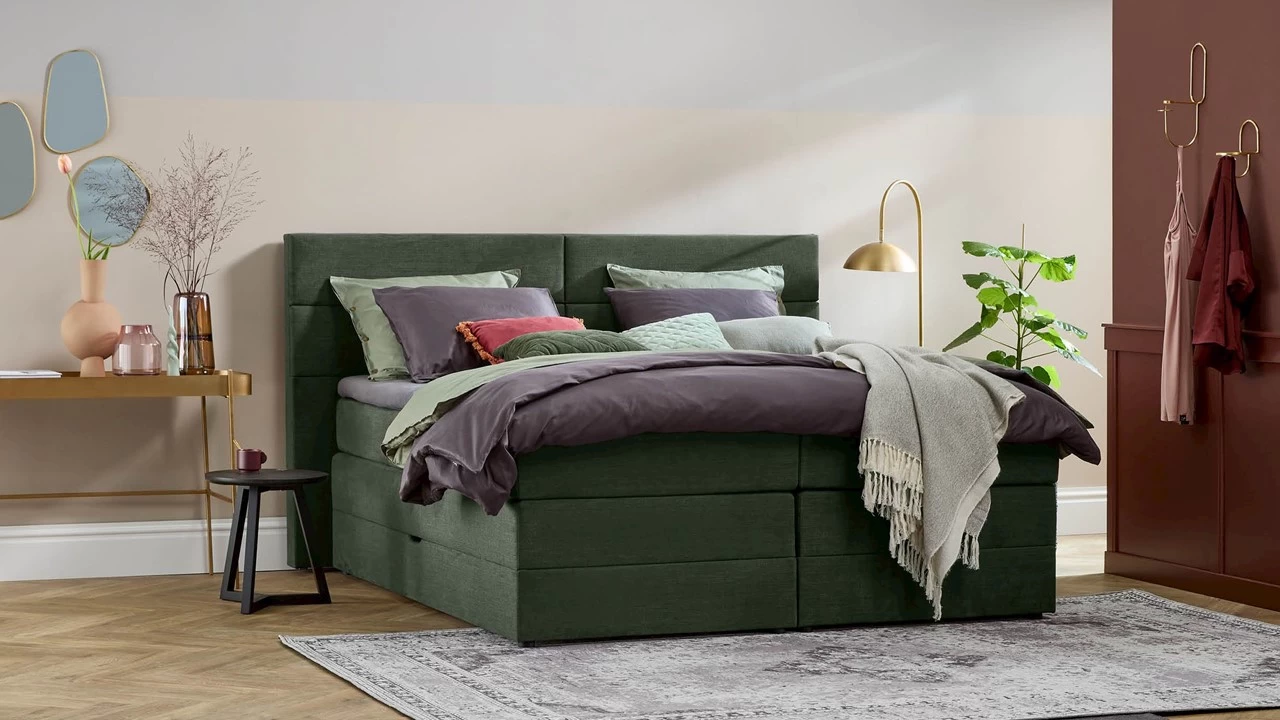 Opbergboxspring Pearl Vlak Met Gestoffeerd Matras - Afbeelding 3