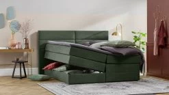 Opbergboxspring Pearl Vlak Met Gestoffeerd Matras